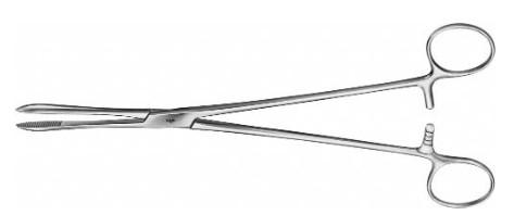 КОРНЦАНГ КОЛЛІН ДЛЯ ТАМПОНІВ/ПЕРЕВ'ЯЗКИ, ПРЯМИЙ, 240 ММ